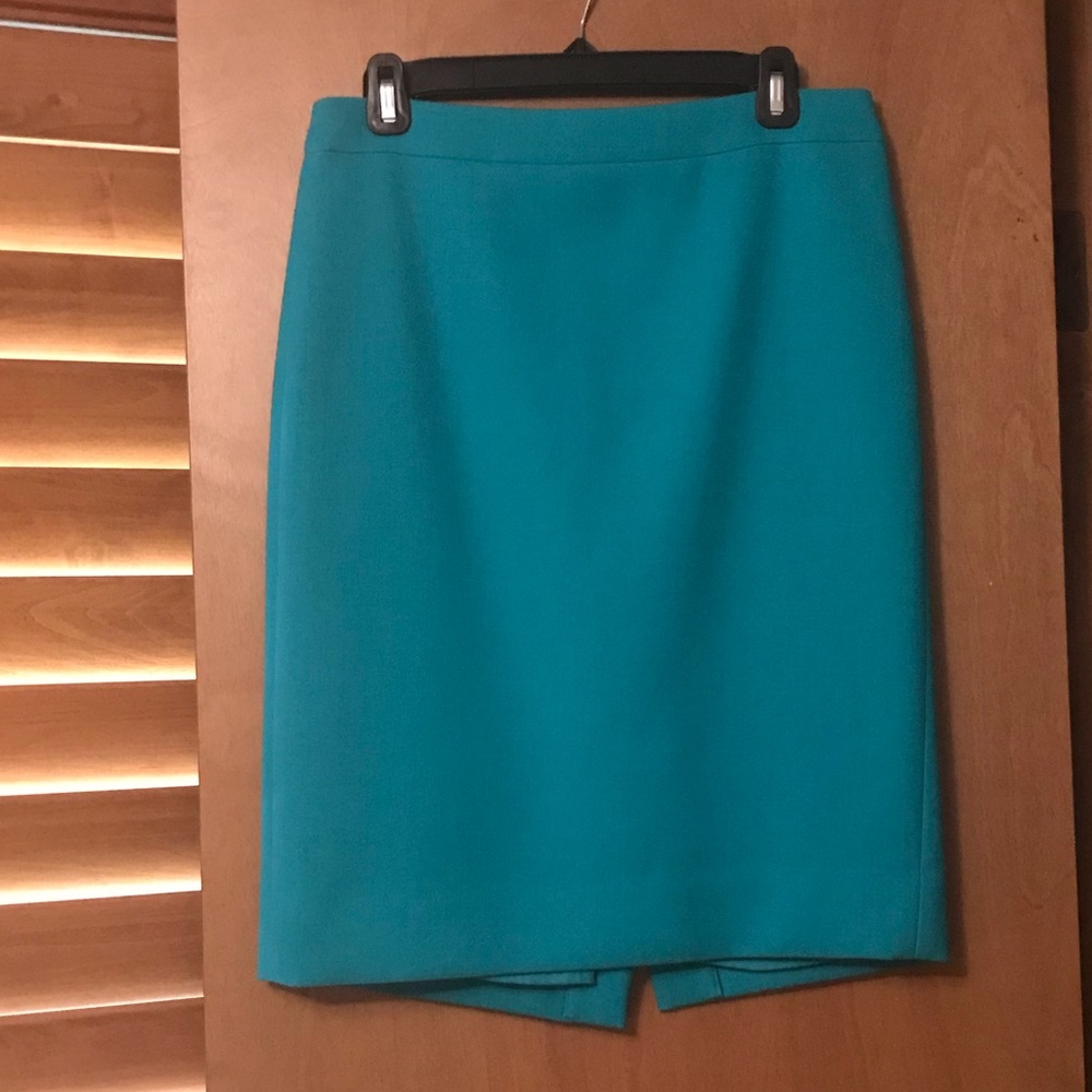 J crew teel Pencil skirt
